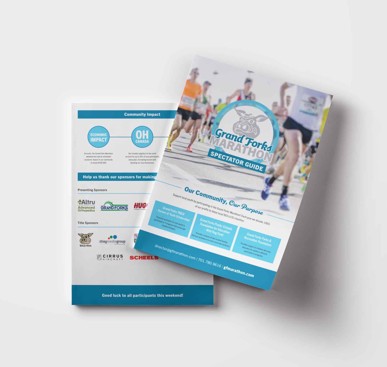 A designed and printed guide for Grand Forks Marathon.