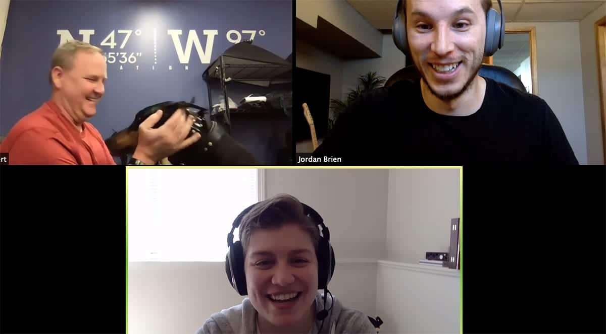 Stray Media Group team meeting via Zoom.