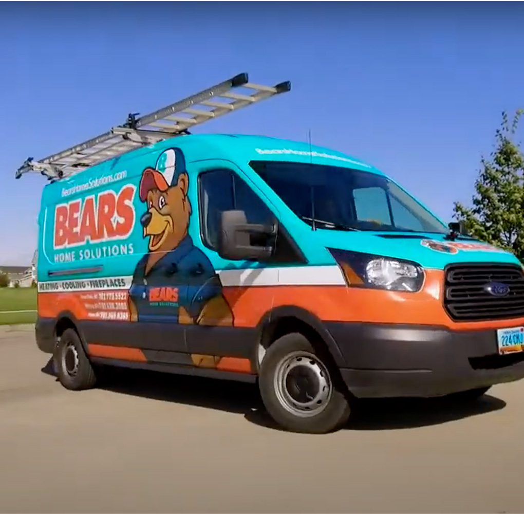 Image of a Bears Home Solutions wrapped van.